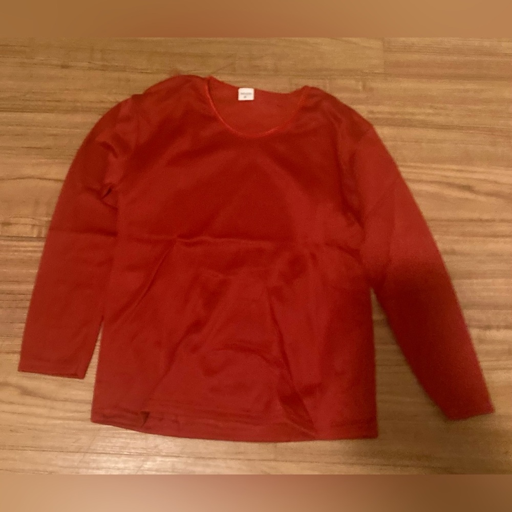 Girls Soft Red Fleece Long John